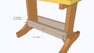 Installing the wooden braces Installing the wooden braces