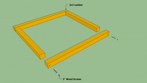 Building the frame of the planter