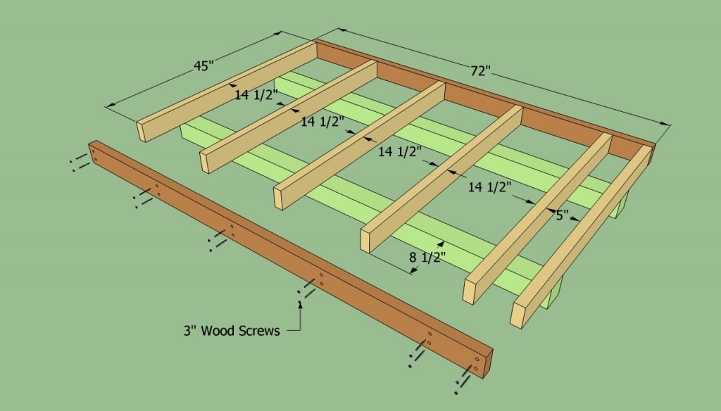 Build the floor of the lean to shed
