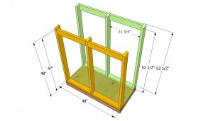 Building the frame of the tool shed