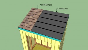 Installing the asphalt shingles Installing the asphalt shingles
