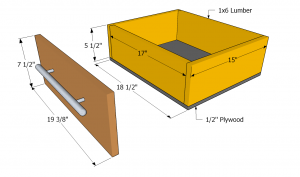 Building the small drawer Building the small drawer