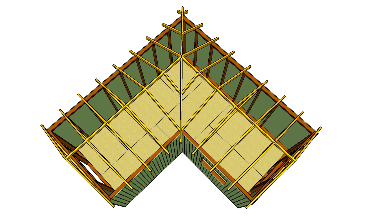 How to build an l-shaped roof