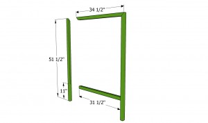 Building the frame of the trellis Building the frame of the trellis