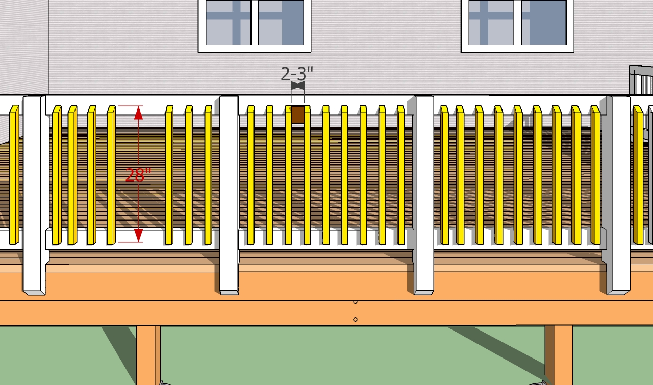 Deck Railing Baluster Spacing