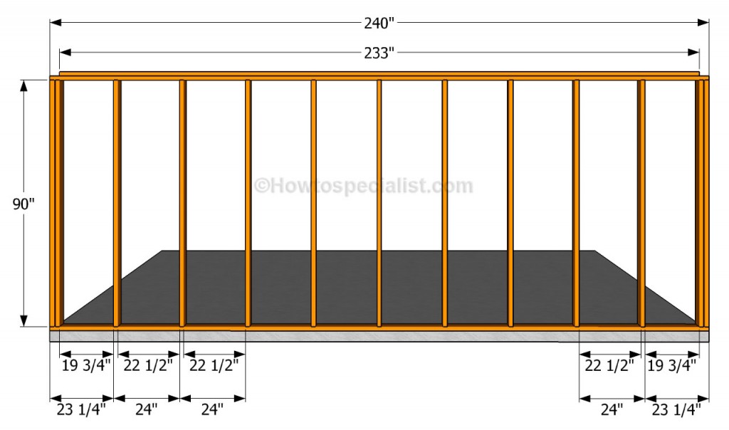 Side wall plans Side wall plans