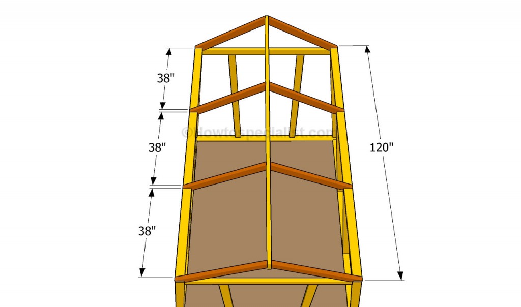 Building the roof of the greenhouse