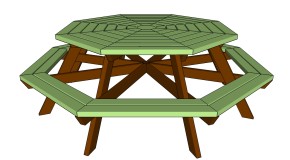 How to build an octagon picnic table