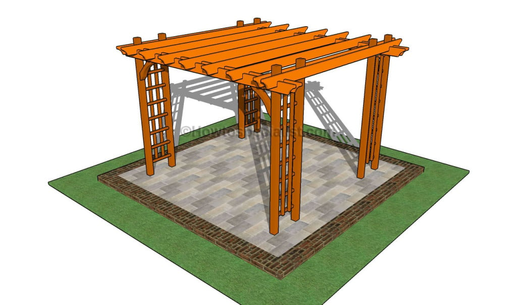 How to build a patio on a pergola