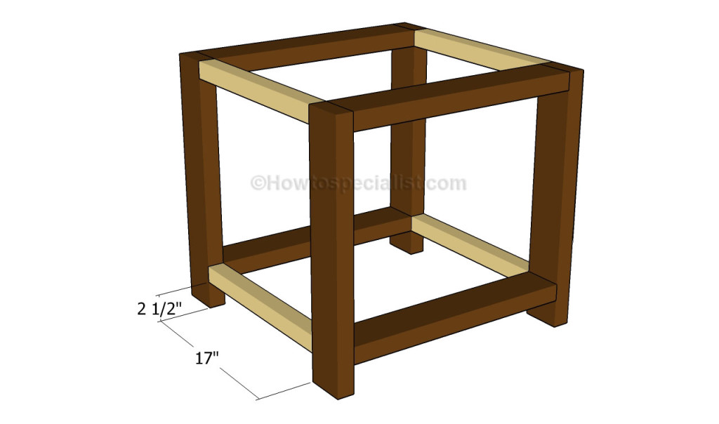 Building the frame of the end table