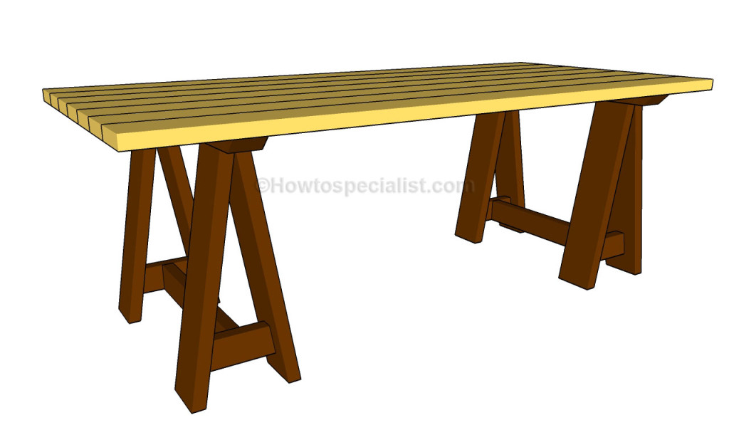 How to build a sawhorse table