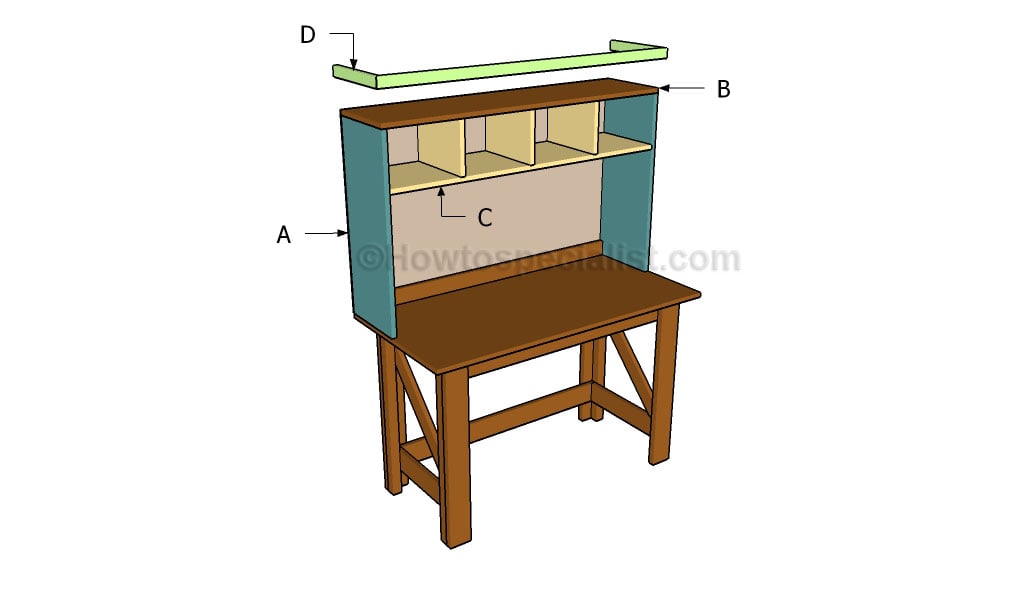 Desk Hutch Plans Howtospecialist How To Build Step By Diy