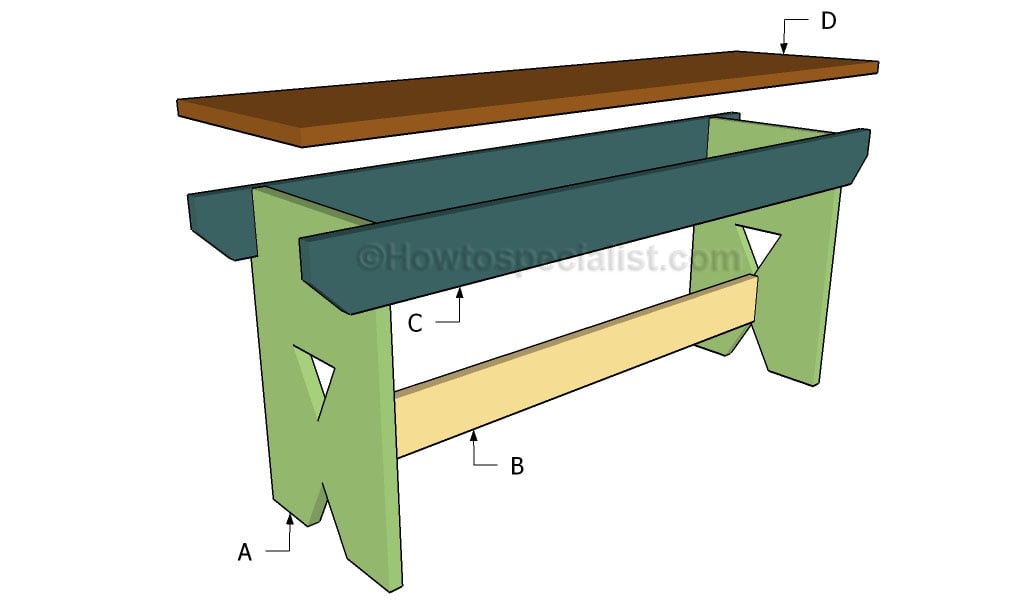 Simple bench plans | HowToSpecialist - How to Build, Step by Step DIY ...