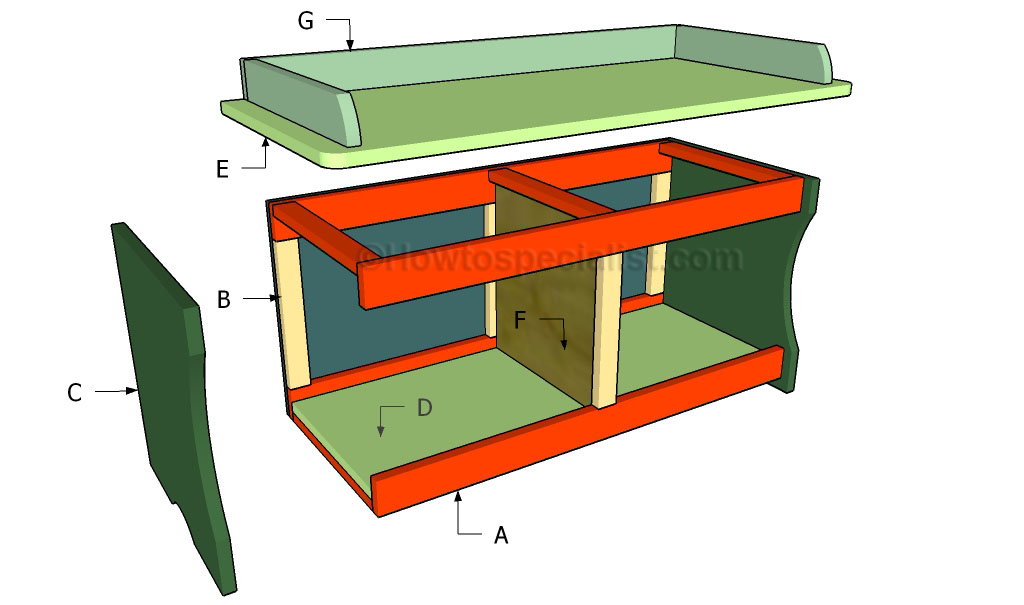 Building a bench with storage