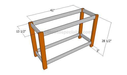 Building the frame of a console table