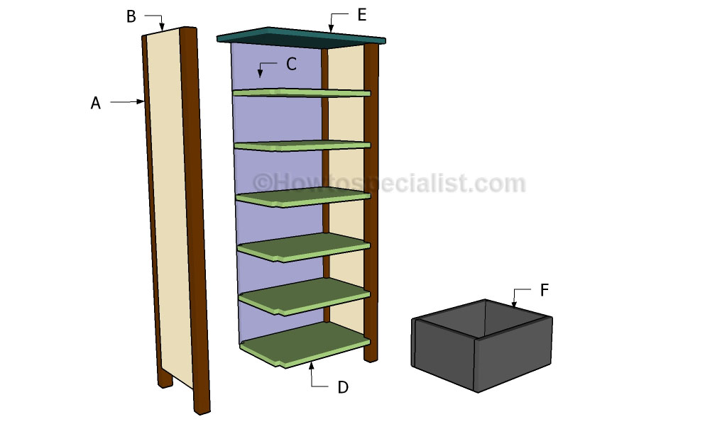 tall cabinet plans | howtospecialist - how to build, stepstep
