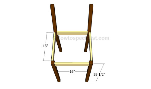 Building the frame of the stool