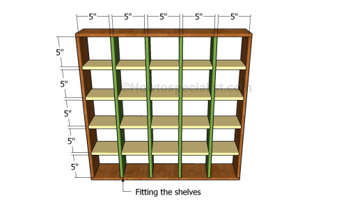 Fitting the shelves