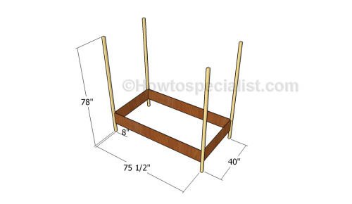Building the frame of the bed