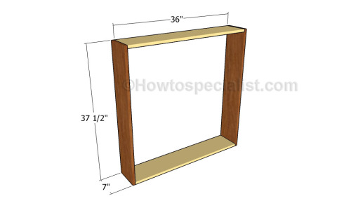 Building the frame of the folding desk