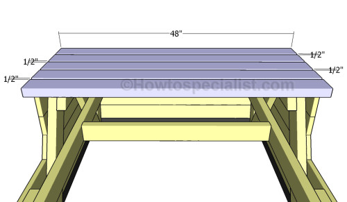 Building the tabletop slats