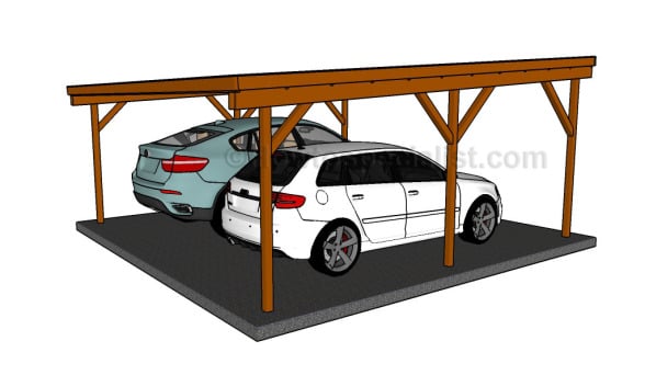 Flat roof carport plans