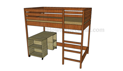 Loft bed with desk plans