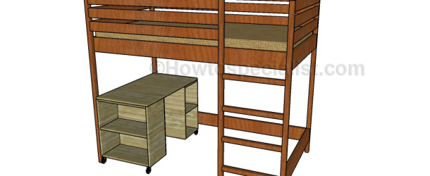 Loft bed with desk plans | HowToSpecialist - How to Build, Step by Step ...