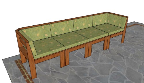 Outdoor sectional plans sofa