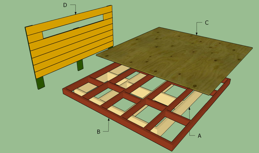 Platform Bed Frame Plans, Diy King Size Floating Bed Frame Dimensions