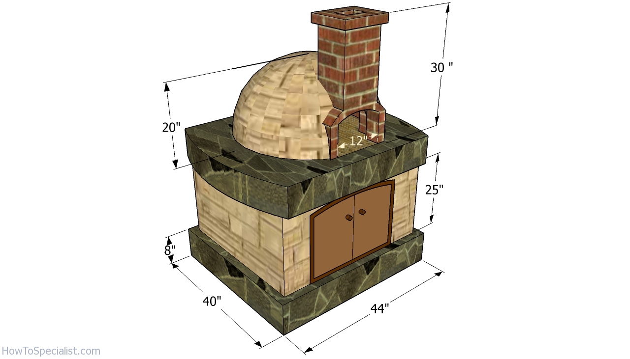 Pizza Oven Free Plans Howtospecialist, Outdoor Brick Oven Pizza Ovens Plans