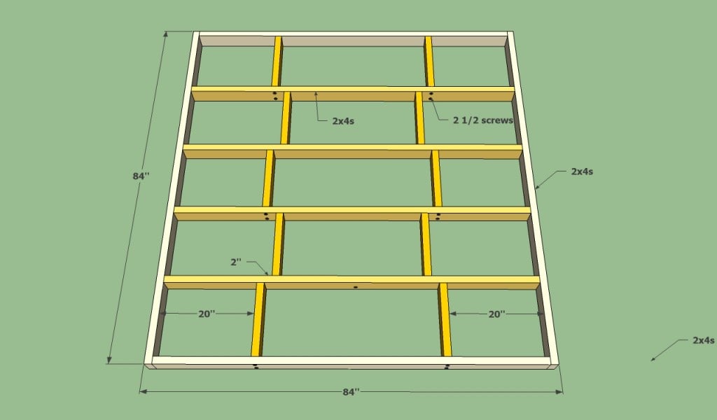 Platform Bed Frame Plans, Dimensions Of A California King Size Bed Frame