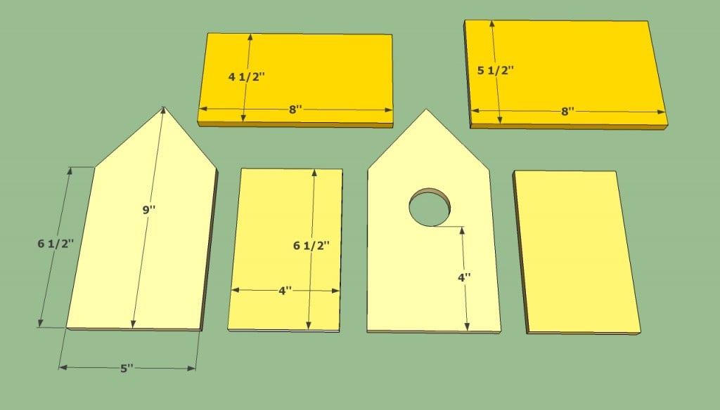 How To Build A Bird House, Wooden Bird House Dimensions