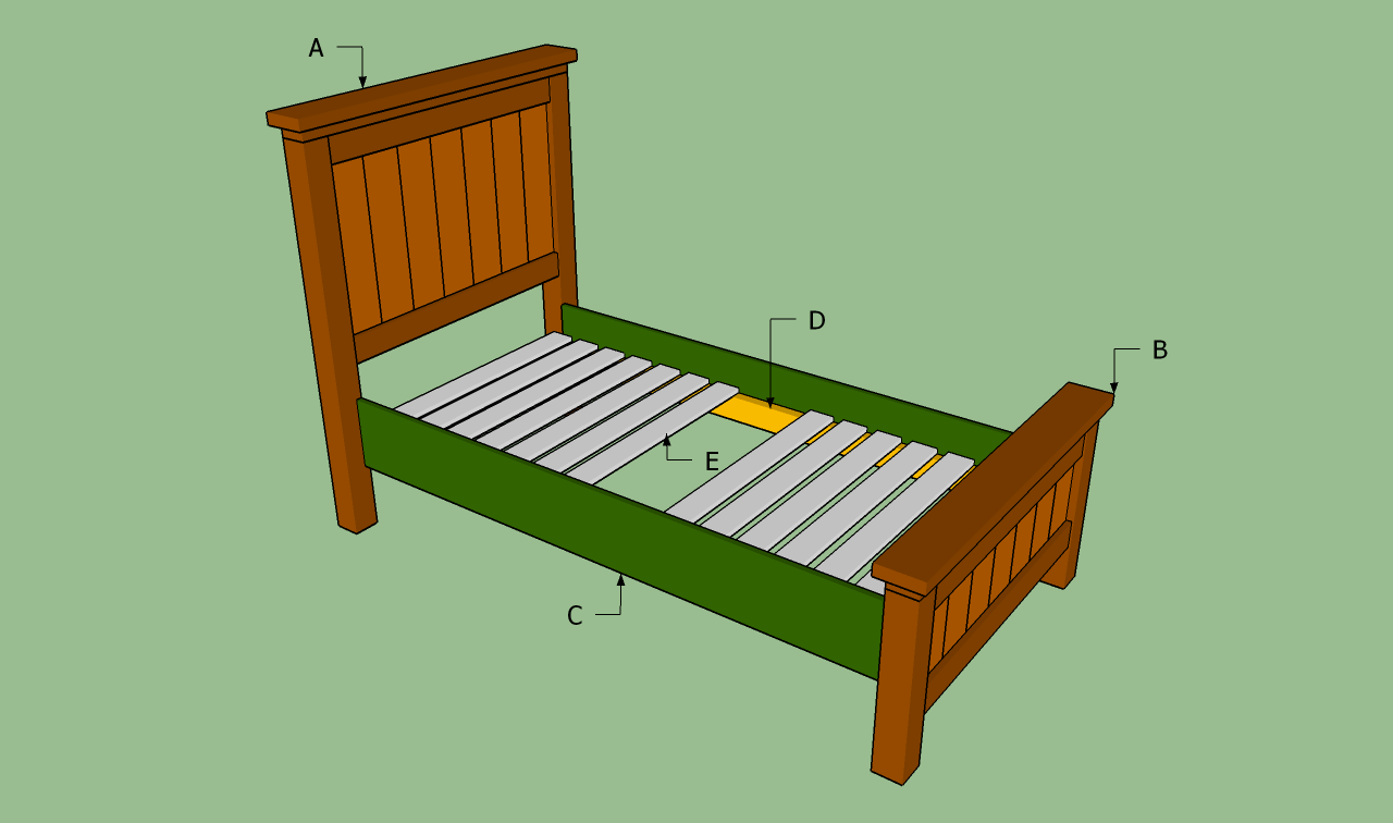 Woodwork Bed Frame Plans Twin PDF Plans