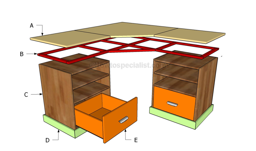 How To Build A Corner Desk, How To Build A Corner Desk With Drawers
