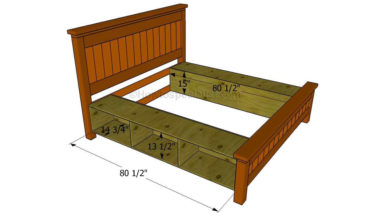 How To Build A Bed Frame With Drawers, Making A Bed Frame