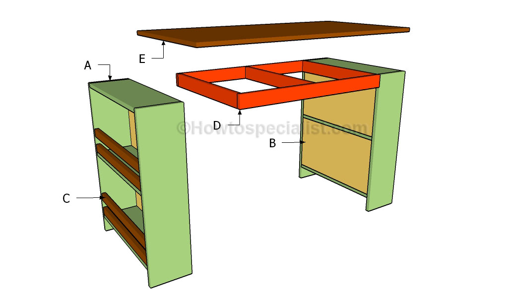 Kids Desk Plans Howtospecialist How To Build Step By Step Diy