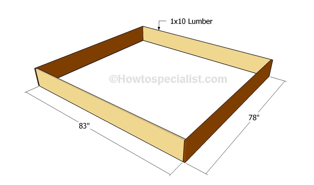 King Size Bed Frame Plans, Dimensions Of A King Size Bed Frame