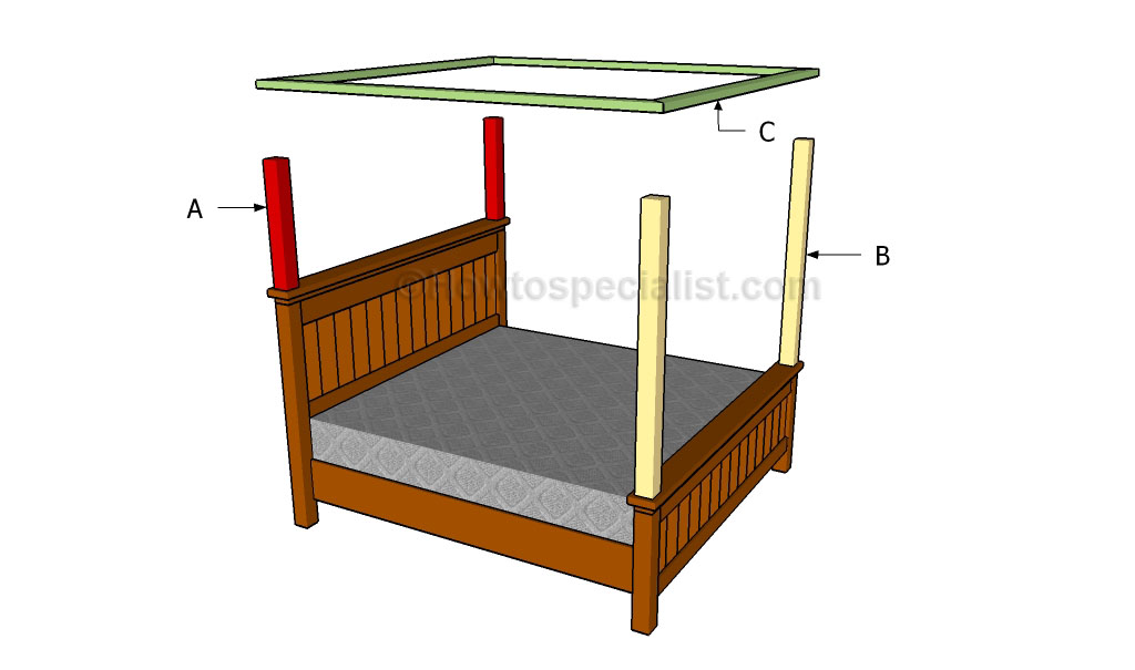 How To Make A Bed Canopy, King Size Four Post Bed Plans