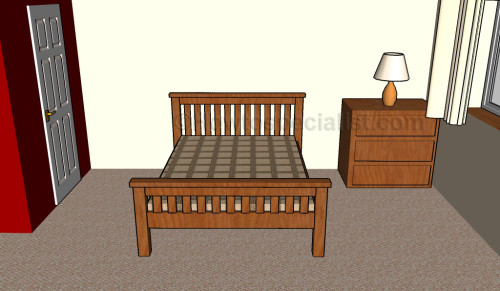 Full size bed frame plans | HowToSpecialist - How to Build, Step by