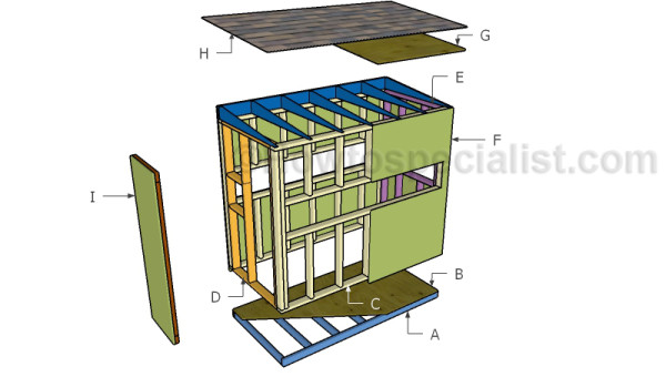 4x8 Deer Stand Plans Howtospecialist, Raised Shooting House Plans
